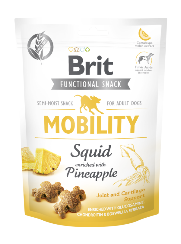 Brit Care Dog Functional Snack Mobility Squid 150 g przysmaki dla psów na wsparcie chrząstki stawowej i stawów