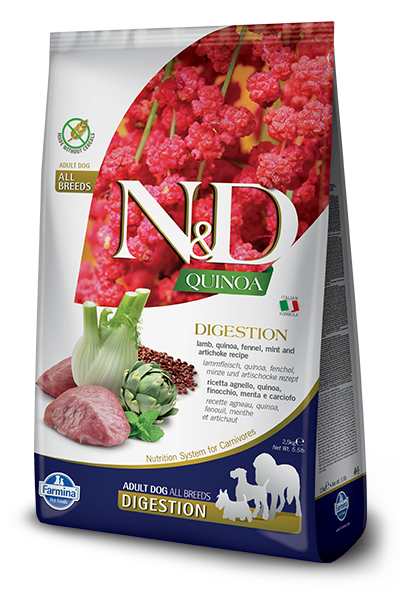 N&D Dog Quinoa Digestion 7 kg karma bezzbożowa dla psów na zaburzenia trawienia lub niewydolność trzustki
