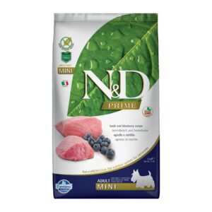 N&D Prime Dog Lamb & Blueberry Adult Mini 7 kg bezzbożowa karma dla dorosłych psów