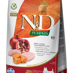 N&D Pumpkin Chicken & Pomengranate Adult Mini 7 kg bezzbożowa karma dla dorosłych psów małych ras