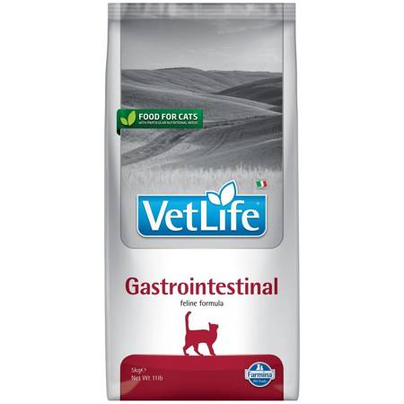 Vet Life Gastro - Intestinal Cat 2 kg karma dietetyczna dla kotów z zaburzeniami wchłaniania jelitowego, ostrą biegunką